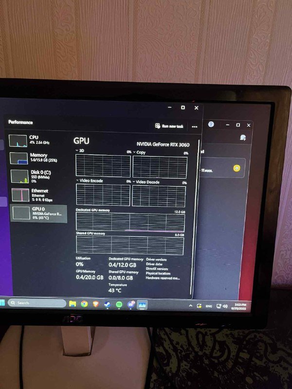 Игровой компьютер с NVIDIA GeForce RTX 3060 7