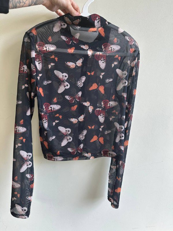 Полупрозрачная блуза с бабочками Stradivarius 3