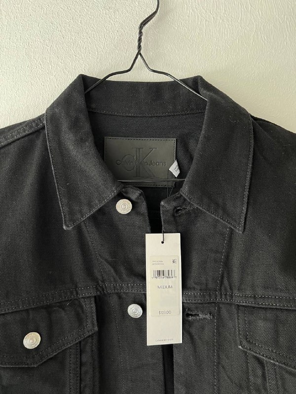Джинсовка Calvin Klein 90s Trucker Jacket черная М новая 2