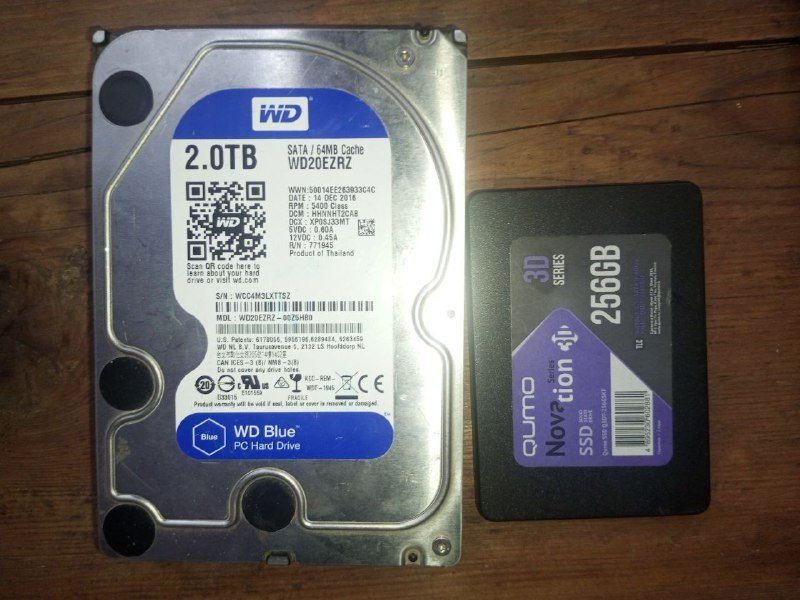 SSD 256GB, Жесткий диск 2TB