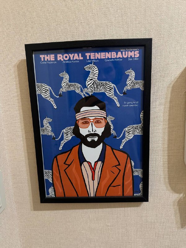 постеры с рамкой, постер с лицами, Treat people…, royal tenenbaums 3