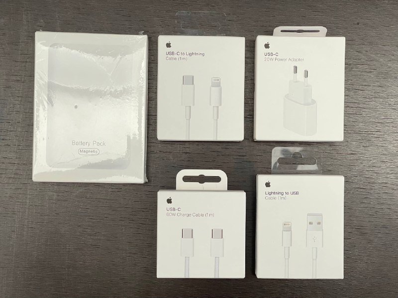 Адаптер 20w, Type-c to lightning, Type-c to type-c, USB to lightning, MagSafe Battery Pack 1