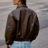 Кожаная куртка Bershka 4