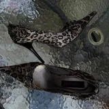 Leopard heels, black sparkles heels, black heels 2