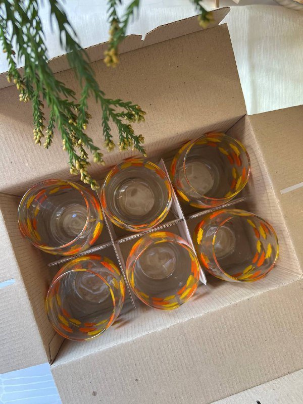 Стеклянные стаканы 6 шт 3