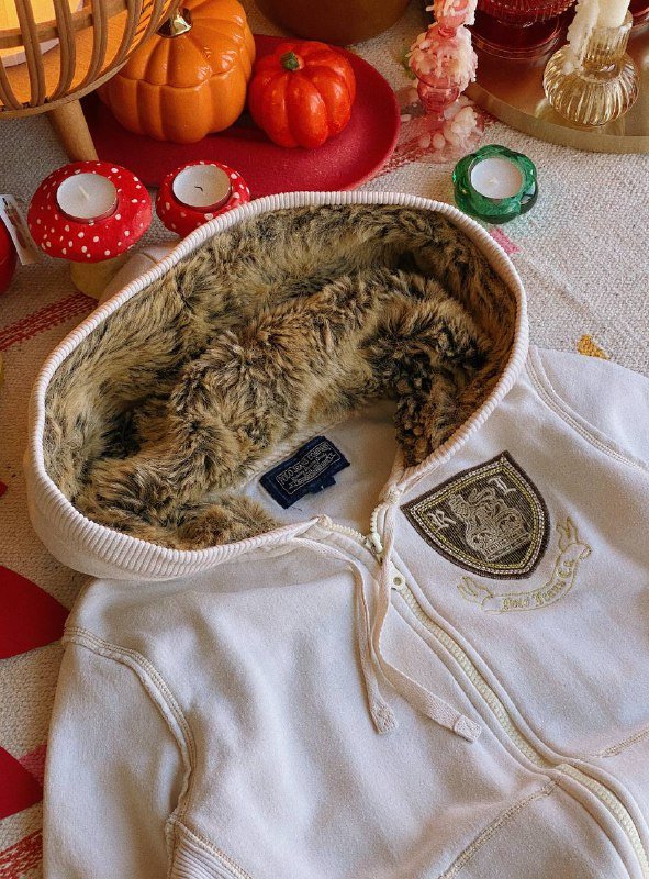 Zip-худи Ralph Lauren Jeans с меховой подкладкой размер S-M 3