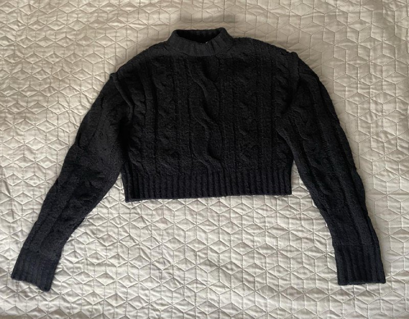 Черный свитер из альпаки Sportmax, Джинсовая юбка Paloma Wool 5