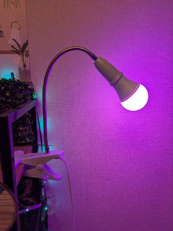 Светильник-прищепка с RGB лампочкой