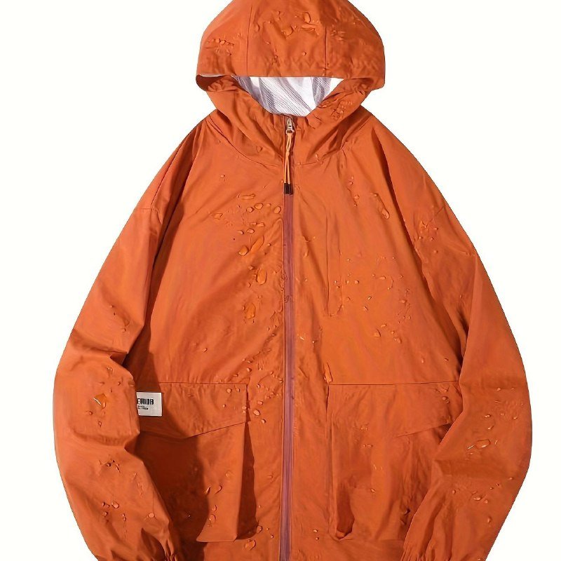 Дождевик унисекс кирпичного цвета размер XL