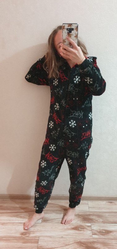 Теплый флисовый комбинезон с капюшоном 2