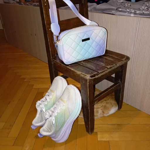 Женские кроссовки и сумочка