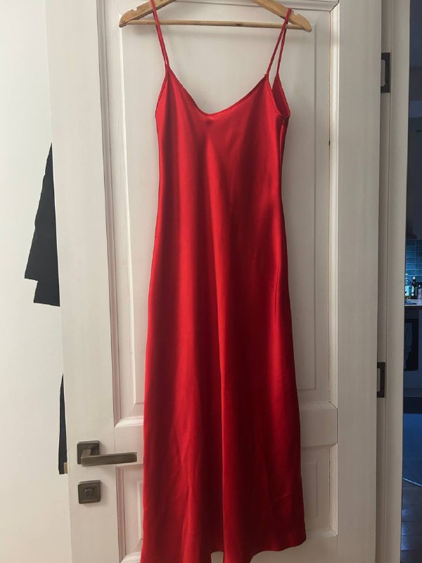 платье Zara красное XS-S 2
