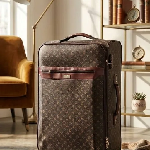 Тканевый чемодан в стиле Louis Vuitton