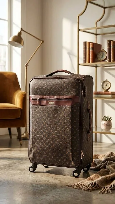 Тканевый чемодан в стиле Louis Vuitton