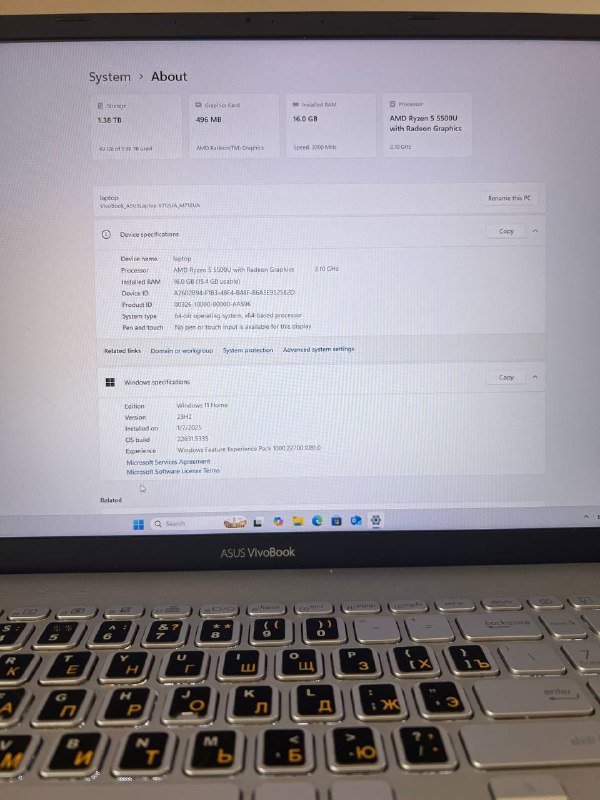 Ноутбук Asus vivobook 17” 2022 3