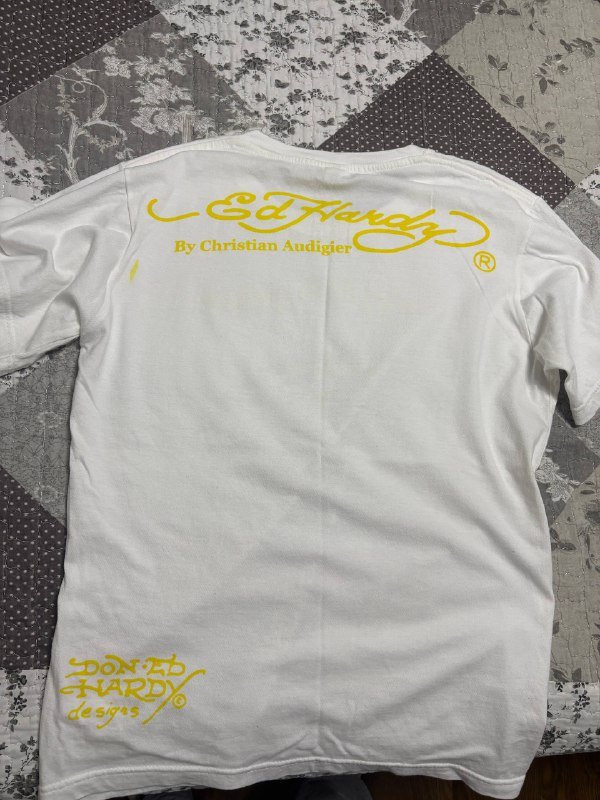 Футболка Ed Hardy белая с тигром размер L 3