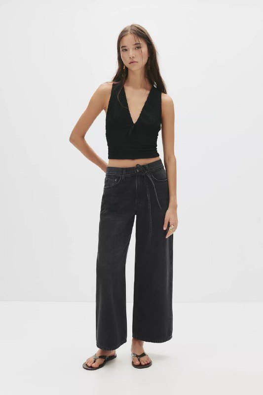 Чёрные Джинсы Pull&Bear размер 34, 36/38