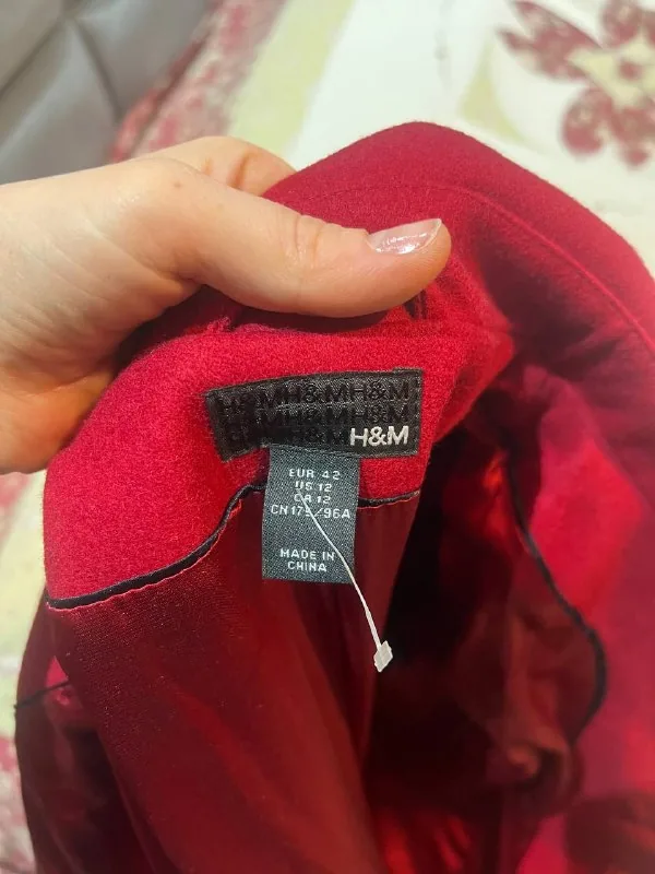 Красное пальто H&M, размер 42 1