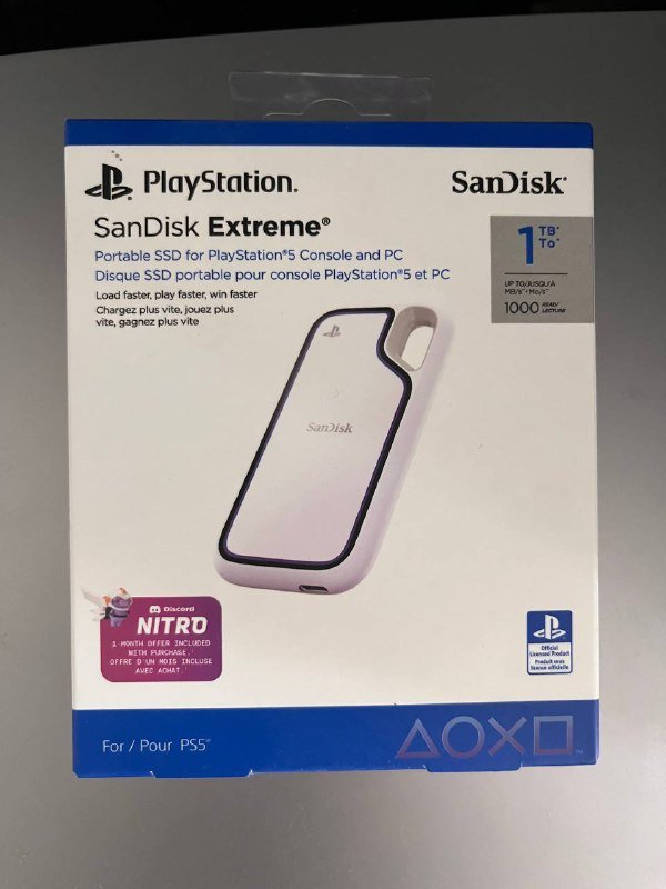 SanDisk Extreme Portable SSD 1TB PlayStation Licensed