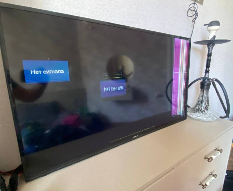 Старый телевизор Hisense 43" на запчасти 1