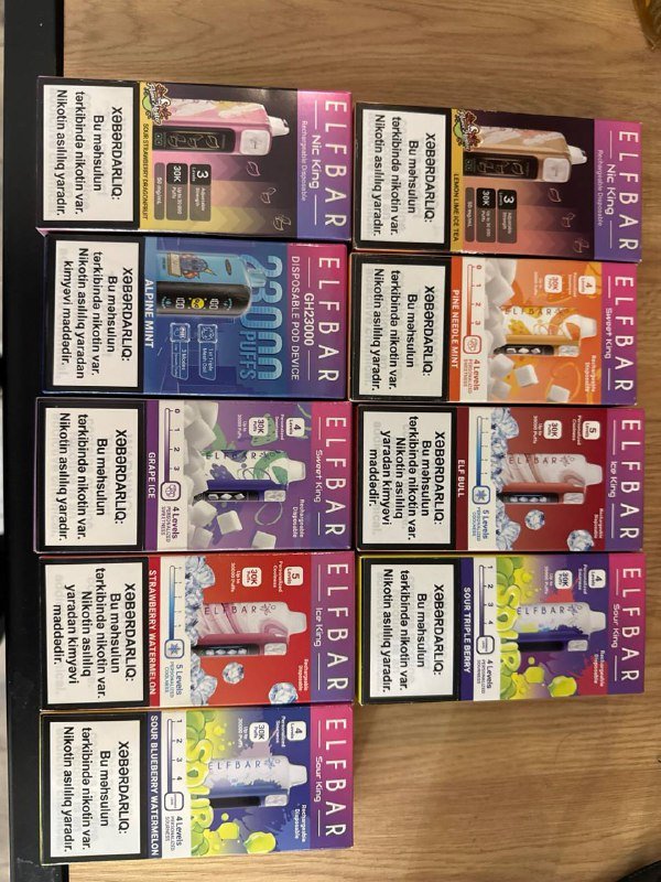 Эльфбар одноразовые электронные сигареты разные вкусы