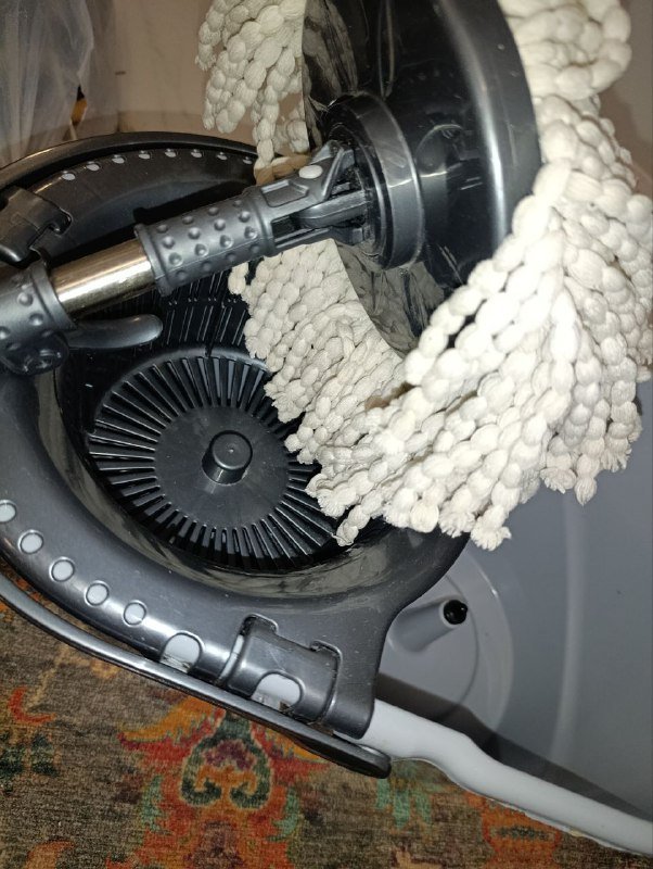 Ведро для уборки с отжимом и швабра 4