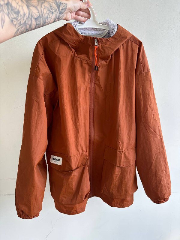 Дождевик унисекс кирпичного цвета размер XL 3