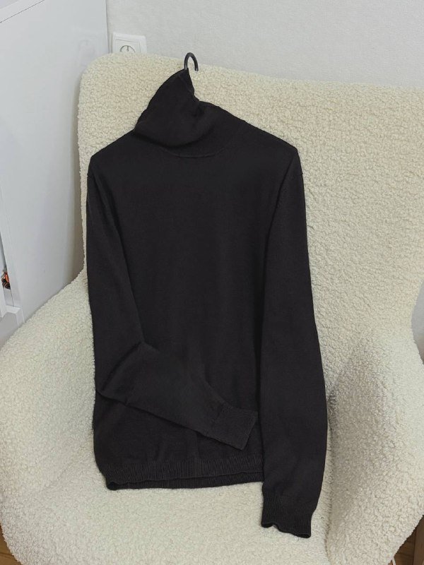 Водолазка H&M из мериносовой шерсти коричневая L 7