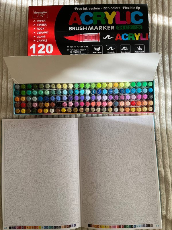 Художественный набор акварель кисти фломастеры раскраска Disney 3