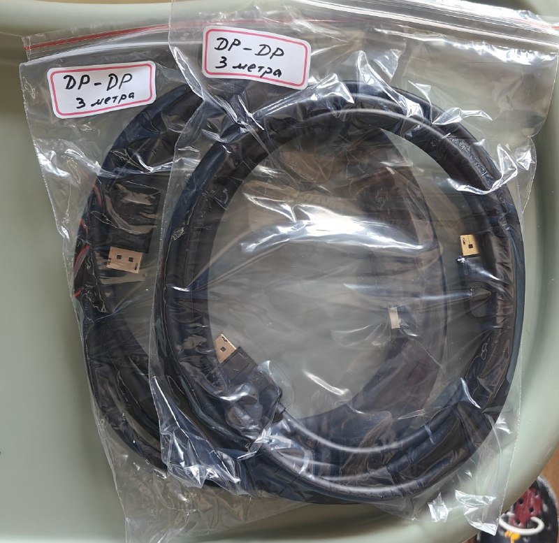 Кабели DisplayPort-DisplayPort 3 метра 2 штуки
