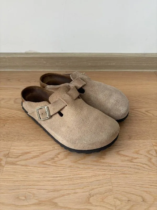 Birkenstock Boston Beige Suede 1