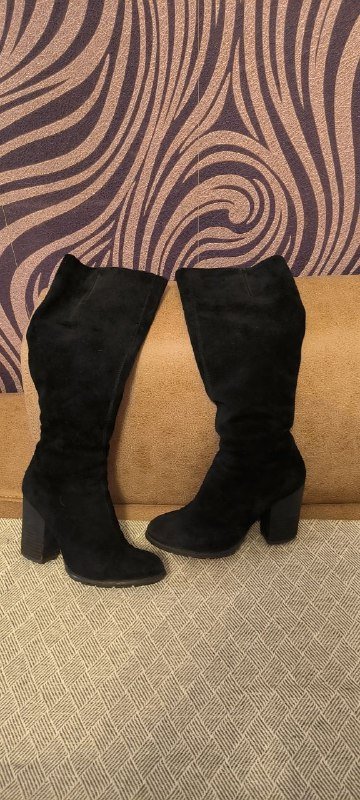 Женские сапожки из натуральной замши, размер 36