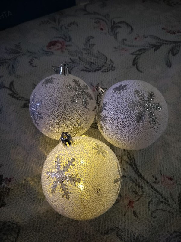Новогодние рождественские украшения на ёлку наборы шаров и снежинок 6