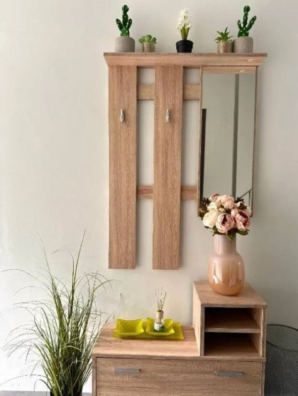 Вешалка с обувницей для прихожей 3