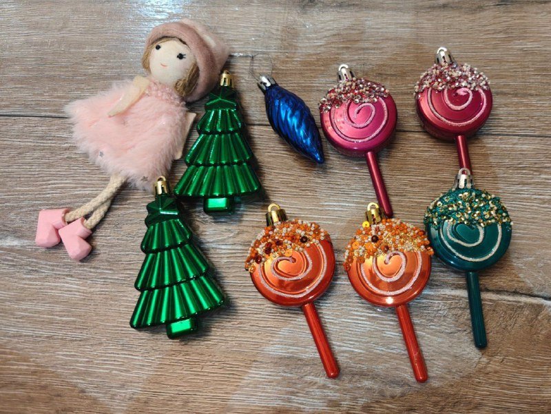 Ёлка, новогодние игрушки, гирлянда, украшения на ёлку 5