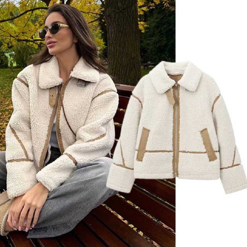 Дубленка Zara оверсайз XS-S