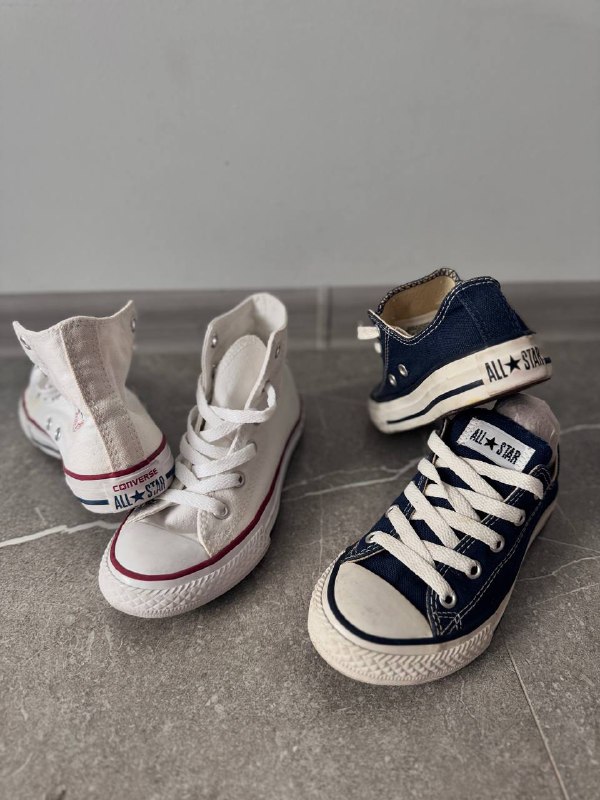 Кроссовки Adidas, кеды Converse синие, белые 3