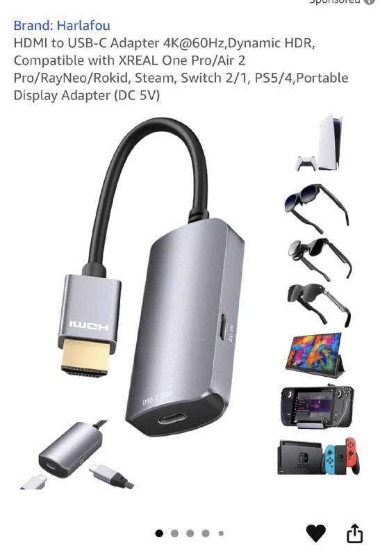 HDMI to Type-C Video Converter for VR and Monitors