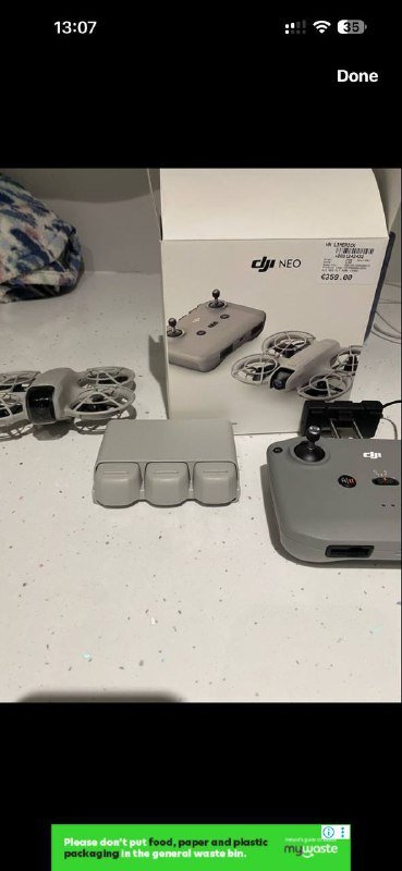 Дрон DJI Neo, пульт, 3 батареи, зарядное устройство
