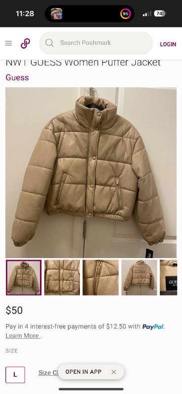 Оригинальная теплая куртка GUESS женская