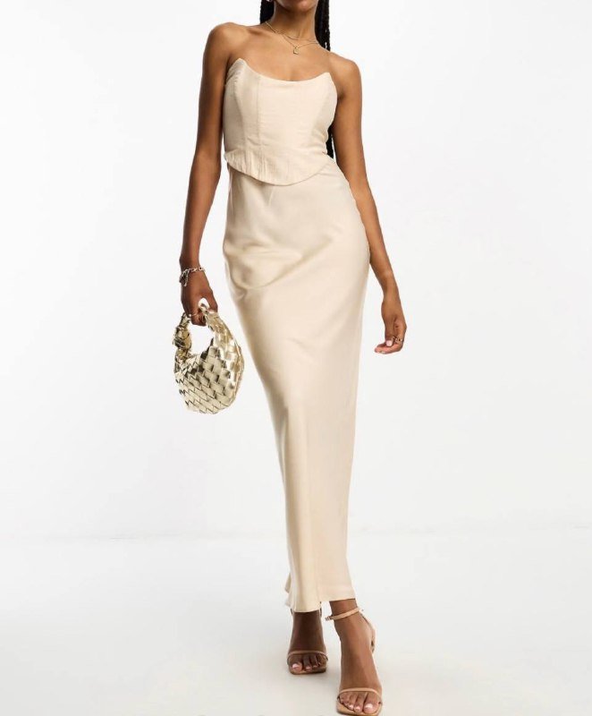 Платье ASOS DESIGN, Сатиновое миди-платье