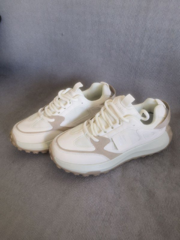 Женские кроссовки белые серые бежевые 38 размер 3