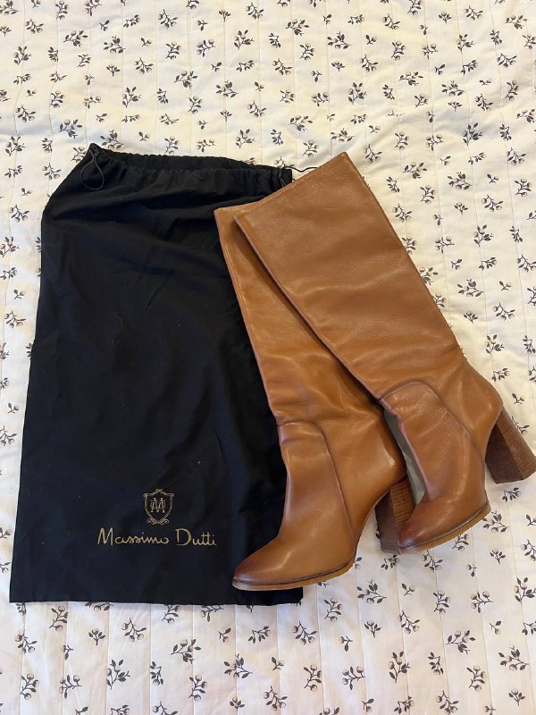 Сапоги из натуральной кожи Massimo Dutti р.38