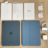 iPad Air 5 64GB Wi-Fi + Cellular синий, чехол 10
