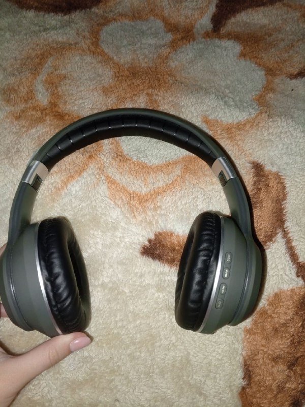 Беспроводные блютуз наушники складные темно-серые