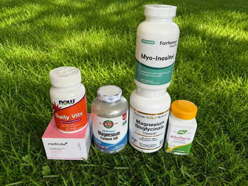 Myo-Inositol, Magnesium Glycinate, Riboflavin, Daily Vits, Medicube