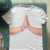 Белая мужская футболка ISAIA с принтом Namaste 1