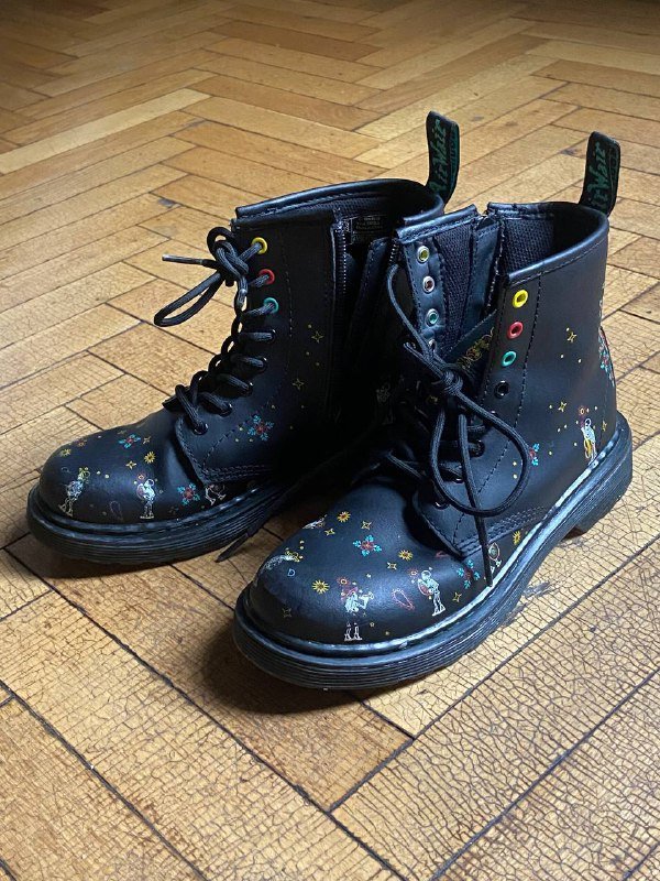 Ботинки Dr.Martins 33.5 кожзам с молнией на боку 4