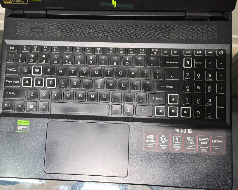Acer Nitro16 Gaming Laptop Ryzen 7-7735 Nvidia RTX 4070 32GB RAM 1TB HDD 4