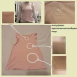 Чёрное джинсовое платье-сарафан, розовый кардиган, розовая юбка Zara, розовая детская майка 4